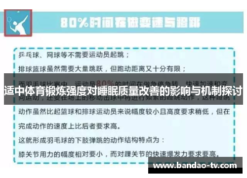 适中体育锻炼强度对睡眠质量改善的影响与机制探讨